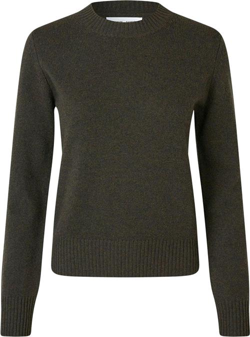 Samsøe Samsøe Charlotte Knit Sweater 15010 Kvinde Black Olive Sweaters Str M - hos Magasin