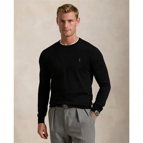 Se Polo Ralph Lauren 2/30 Merino WL Rwslsl-plo Mand Sort Sweaters Str S Merino - hos Magasin ved Magasin