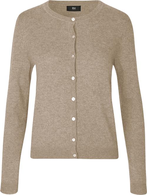 RM by Rosemunde Rmwsofia Wool LS Cardigan Kvinde Light Sand Melange Cardigans Str S - hos Magasin