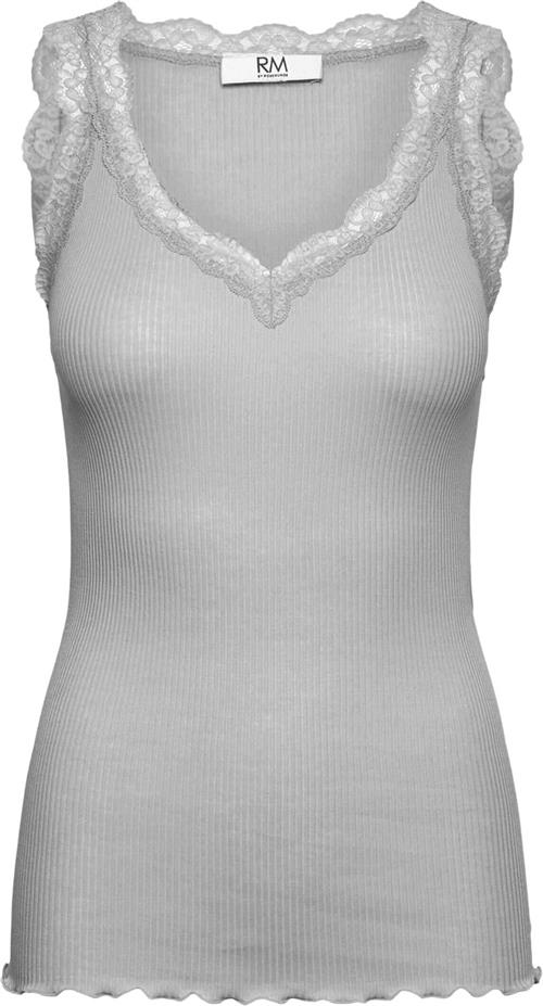 Se RM by Rosemunde Rmwbalta Modal SL Lace Vneck top Kvinde Grå Toppe Str S - Bomuld hos Magasin ved Magasin