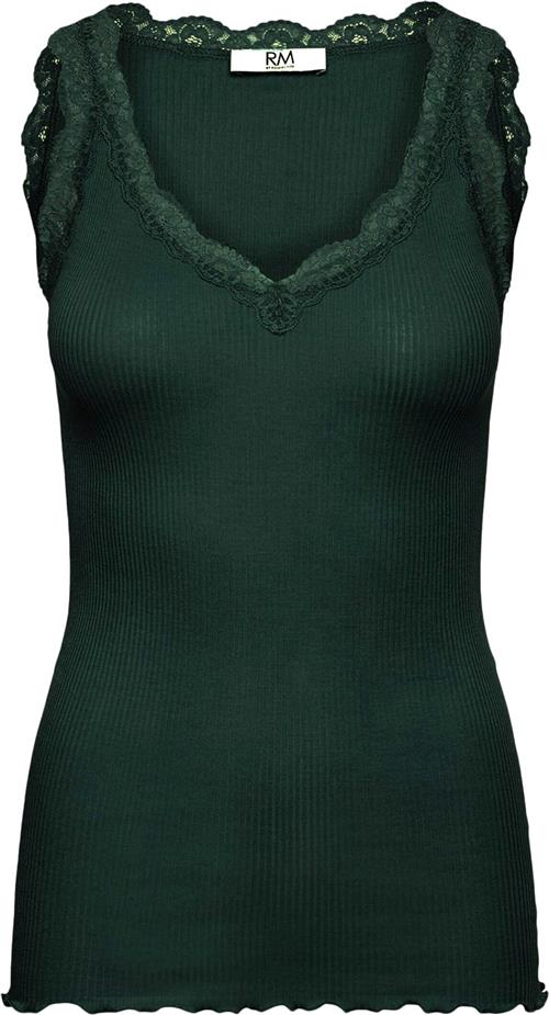 Se RM by Rosemunde Rmwbalta Modal SL Lace Vneck top Kvinde Bottle Green Toppe Str XS - Bomuld hos Magasin ved Magasin