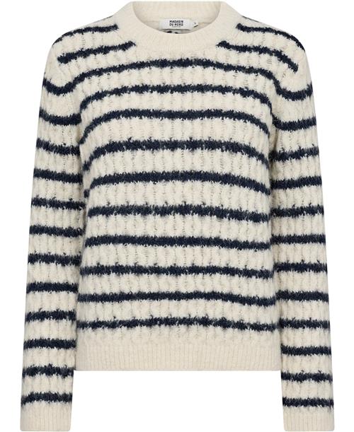 Magasin du Nord Collection Magasin Avelyn 1 GRS Kvinde Navy Blue / Star White Stripe Sweaters Str S