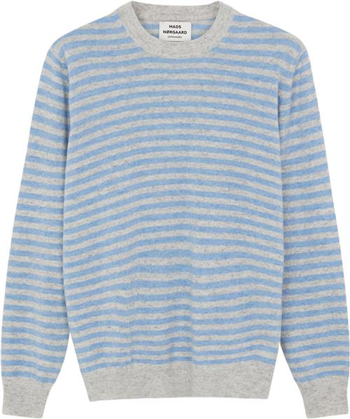 Mads Nørgaard - Copenhagen Eco Wool Stripe Kasey Sweater Kvinde Grå Og Blå Sweaters Str XS - hos Magasin