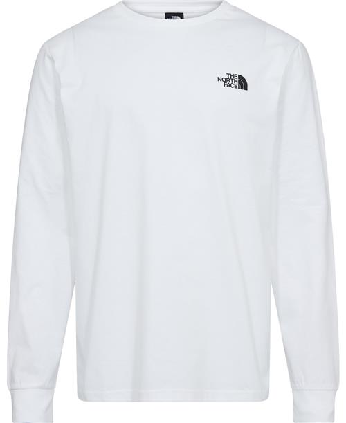 The North Face M L/S Redbox TEE TNF White Mand Hvid Langærmede T-shirts Str XXL - Bomuld hos Magasin