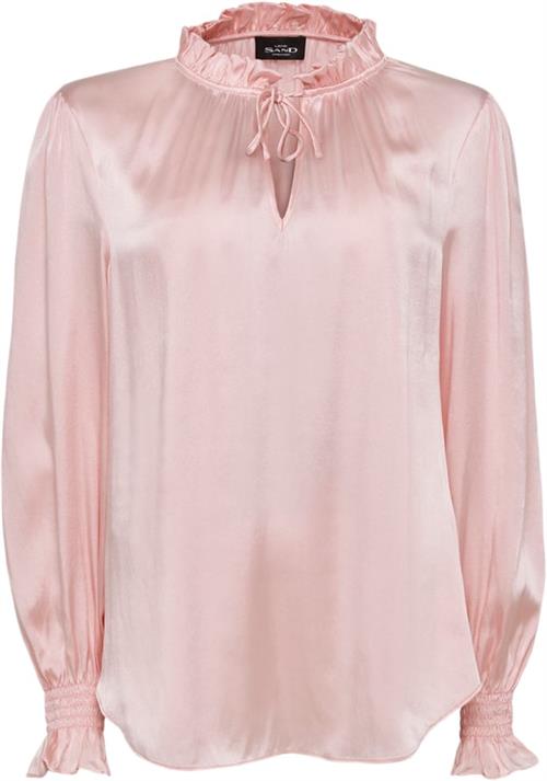 Sand 3176 Matt Lalie Blouse Kvinde Soft Pink Toppe Str 34 - Silke hos Magasin