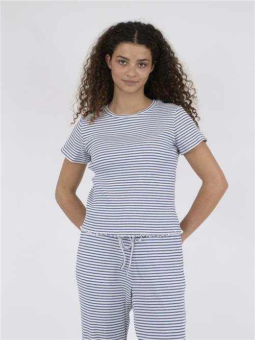 Se Neo Noir Lonnie Stripe Tee Kvinde Blue Toppe Str 40 - hos Magasin ved Magasin