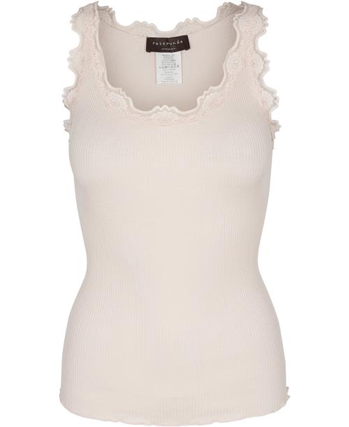 Rosemunde Silk top Regular W/vintage Lace Kvinde Lyserød Toppe Str S - hos Magasin