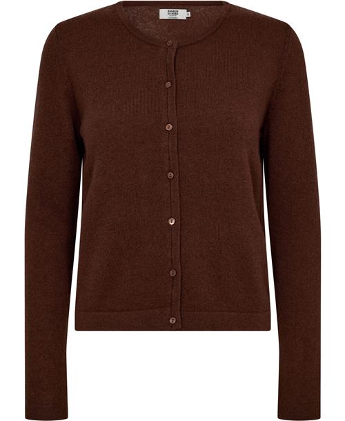 Se Magasin du Nord Collection Magasin Mabel 3 100% Cashmere Kvinde Dark Brown Cardigans Str L Cashmere ved Magasin