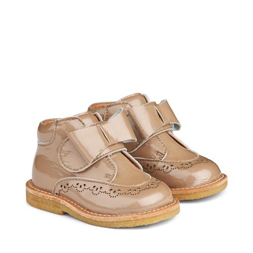 Wheat Bootie Velcro Bowy Beige Begyndersko Str 21 - Læder hos Magasin