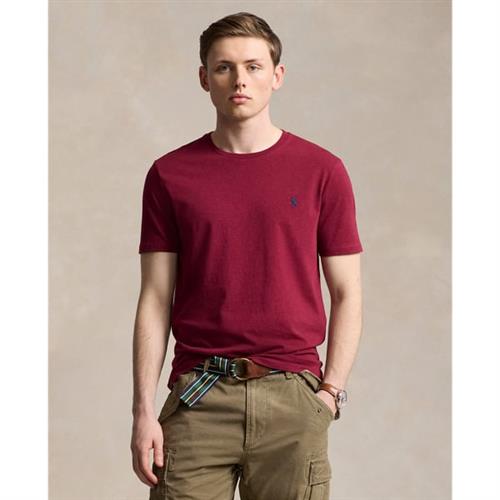 Polo Ralph Lauren Custom Slim Fit Jersey Crewneck Tshirt Mand Vintage Port Heather/c7587 Kortærmede T-shirts Slim Fit Str L - Bomuld hos Magasin