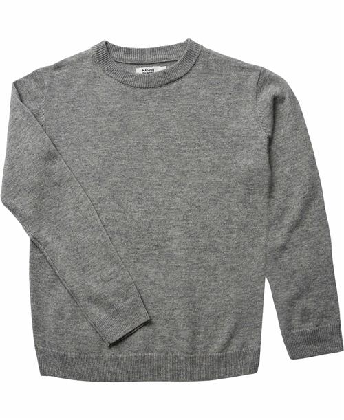 Se BAKITO by Magasin Du Nord Collection BAKITO by Magasin Strikka RWS Wool & Cashmere Pullover Str 4 Cashmere Light Grey Melange Strik ved Magasin