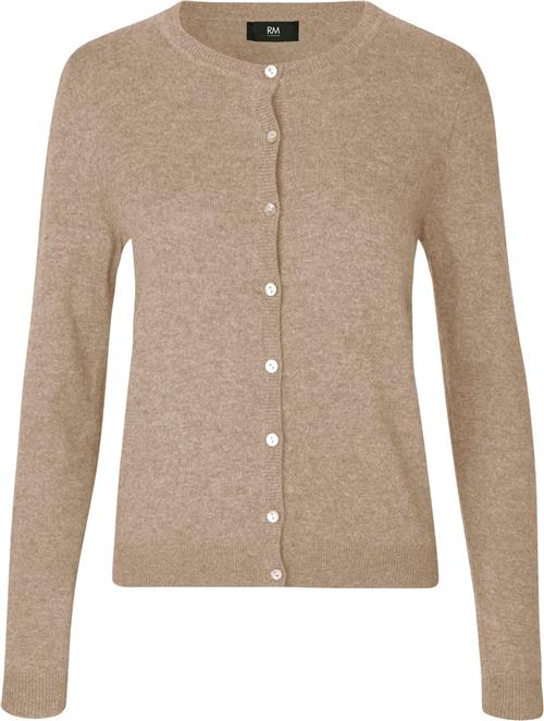 RM by Rosemunde Rmwsofia Wool LS Cardigan Kvinde Light Sand Melange Cardigans Str M - hos Magasin