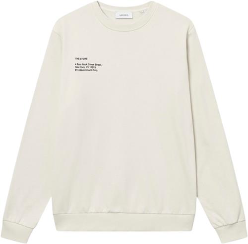 Les Deux Neighborhood Sweatshirt Mand Ivory/black Sweatshirts Str M - hos Magasin