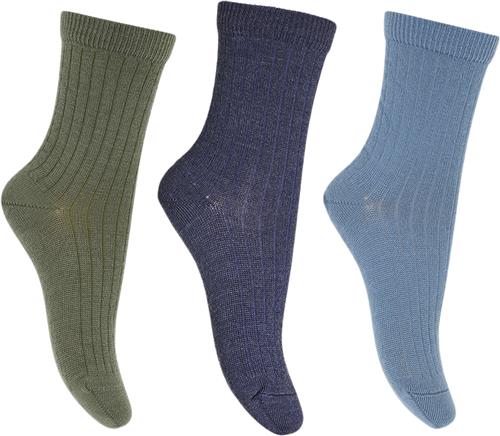 Se mpKids Wool rib Socks 3-pack Str 25/28 - Brun Strømper Uld hos Magasin ved Magasin