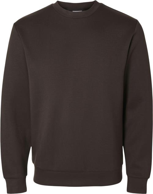 Selected Homme Slhemanuel Soft Crew Neck Sweat NOO Mand Chocolate Torte Sweatshirts Str M - hos Magasin