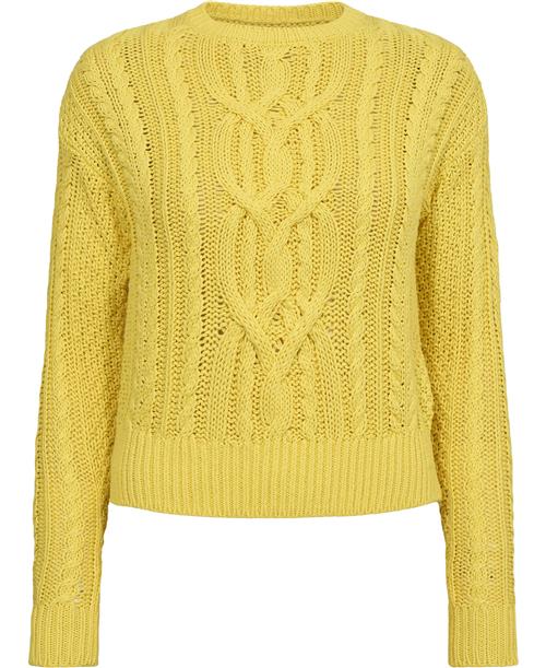 Lauren Ralph Lauren Combed Cottonsweater Kvinde Lemon Daffodil Sweaters Str XS - hos Magasin