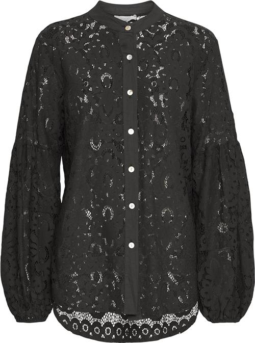 Sorbet Sbceleste Lace Shirt Kvinde Jet Black Skjorter Str M - hos Magasin