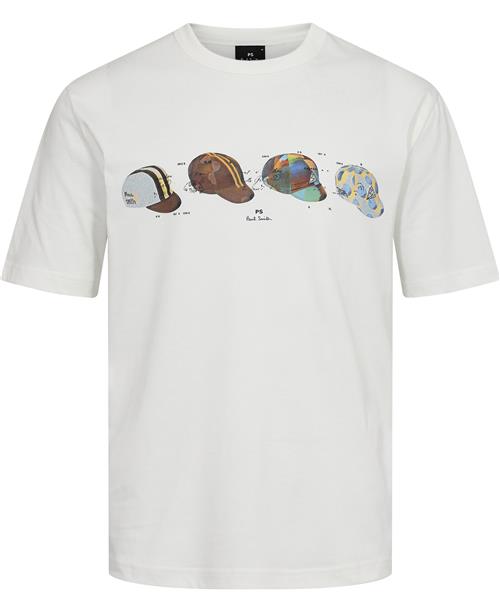 PS Paul Smith Mens SS Tshirt Cycling Caps Mand 121 Kortærmede T-shirts Str S - Bomuld hos Magasin