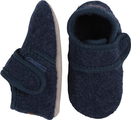 Se Melton Wool Slippers With Velcro Marine Hjemmesko Str 22/23 - Uld hos Magasin ved Magasin