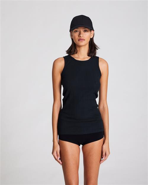 Gai&Lisva Alberte Cotton Top Gots 243975 Kvinde Black Tanktoppe Str XS - Bomuld hos Magasin