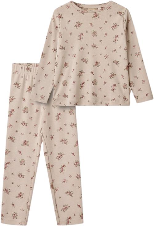 Wheat Pyjamas Madeline Str 2 år / 92 cm - Pale Lilac Flowers Nattøj Bomuld hos Magasin