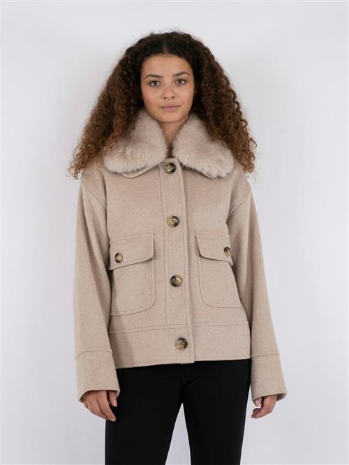 Neo Noir Pitti Wool Jacket Kvinde Sand Overgangsjakker Str 40 - Uld hos Magasin