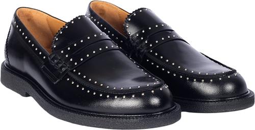 Se ANGULUS Klassisk Penny Loafer med Dekorativ Kvinde 1835 Black Loafers Str 42 - hos Magasin ved Magasin