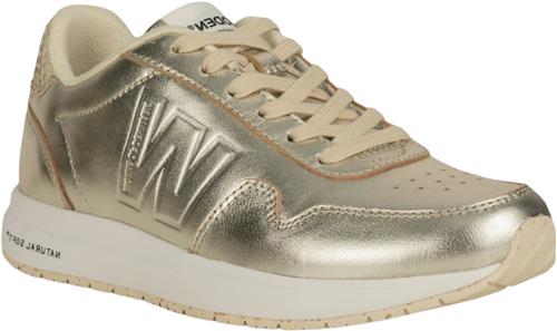 Se Woden Nora Natural Soft Metallic Kvinde Gold Sneakers Str 41 - Læder hos Magasin ved Magasin