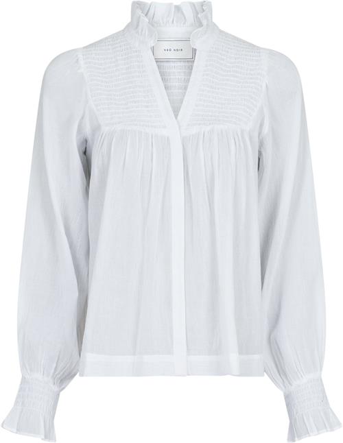 Neo Noir Jill S Voile Blouse Kvinde White Langærmede Bluser Str 40 - hos Magasin