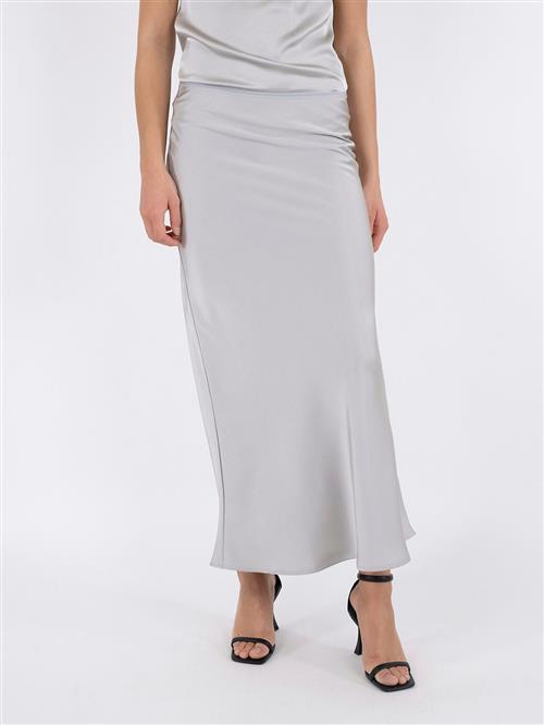 Neo Noir Vicky Heavy Sateen Skirt Kvinde Silver Maxi Nederdele Str 38 - hos Magasin