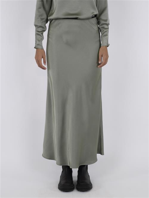 Neo Noir Vicky Heavy Sateen Skirt Kvinde Smoke Green Maxi Nederdele Str 38 - hos Magasin