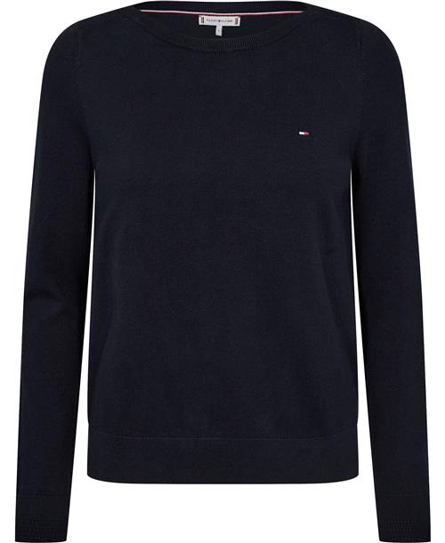 Se Tommy Hilfiger CO Jersey Stitch Boatnk Sweater Kvinde Desert Sky Sweaters Str S - hos Magasin ved Magasin