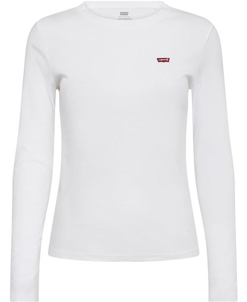 Levi's Essential HM LS TEE White + Kvinde Hvid Kortærmede T-shirts Str L - Bomuld hos Magasin