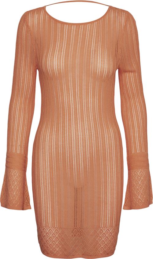 Something New Snrayee LS Knit Mini Dress MCO Kvinde Camellia Korte Kjoler Tight Fit Str S - hos Magasin