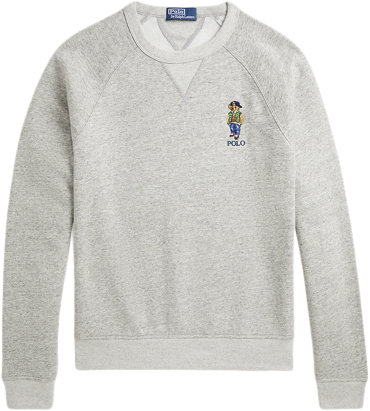 Polo Ralph Lauren Vintage Fleecelsl-sws Mand F24 Loft Heather Vrsy Bear Sweatshirts Str M - hos Magasin