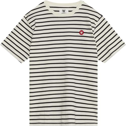 Se Wood Wood Ace Badge Tshirt Mand Off-white/black Stripes Kortærmede T-shirts Str S - Bomuld hos Magasin ved Magasin