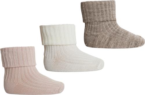 mpKids Wool rib Baby Socks 3-pack Str 19/21 - 489 Strømper Uld hos Magasin