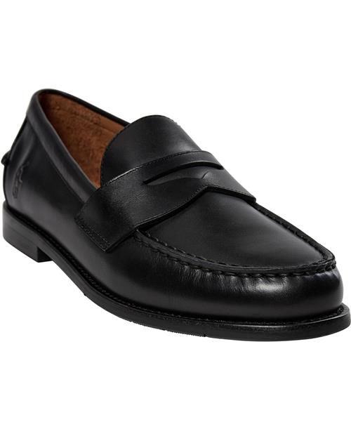 Polo Ralph Lauren Leatheralston Penny-cs-lfr Mand Sort Loafers Str 44 - hos Magasin