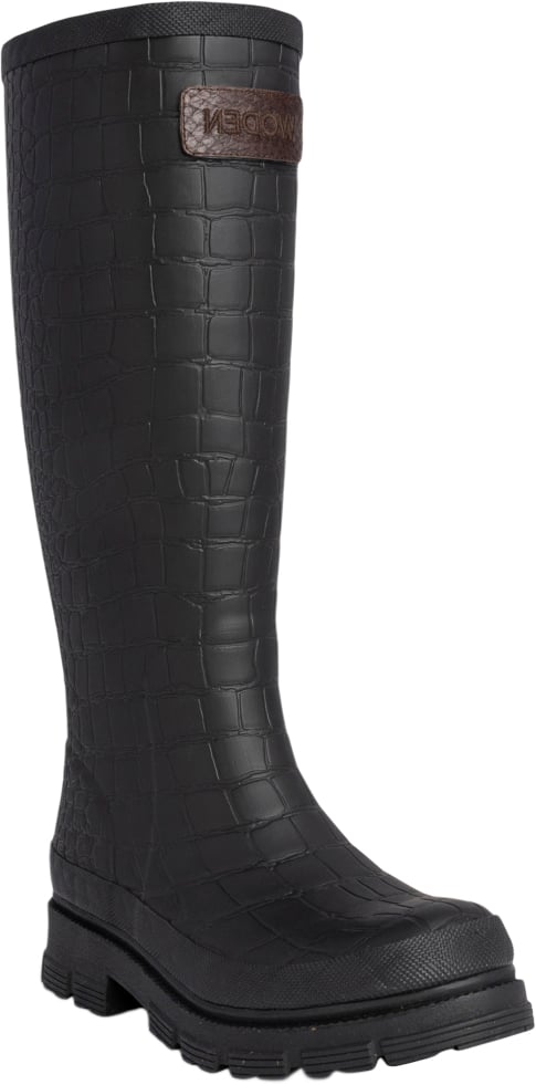 Woden Le Croco Waterproof Kvinde 020 Gummistøvler Str 38 - Bomuld hos Magasin