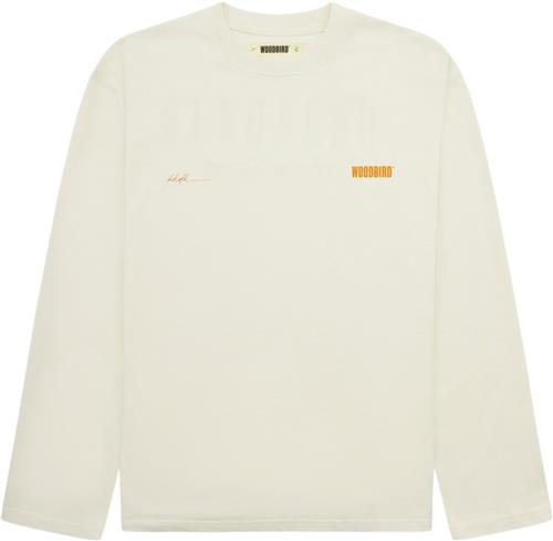 Woodbird Wbjouls 8410 L/S Tee Kvinde Off White Langærmede T-shirts Str L - hos Magasin