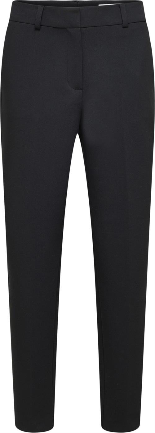 Se Selected Femme Slfritaria MW Cropped Pant Black N Kvinde Sort Bukser Med Smalle Ben Str 44 - hos Magasin ved Magasin