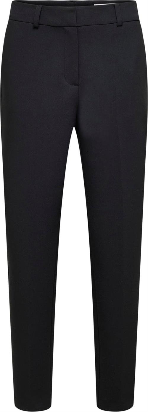 Se Selected Femme Slfritaria MW Cropped Pant Black N Kvinde Sort Bukser Med Smalle Ben Str 40 - hos Magasin ved Magasin