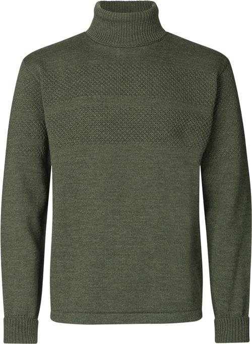 Se Mads Nørgaard - Copenhagen Wool Klemens Knit Mand Tarmac Turtlenecks Str L - Uld hos Magasin ved Magasin