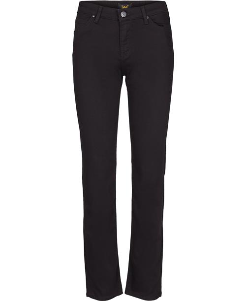 Lee Marion Straight Black Rinse Jeans Kvinde Sort Straight Jeans Straight Fit Str 33/33 - Bomuld hos Magasin