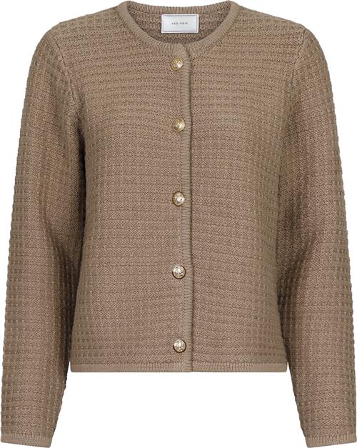 Neo Noir Limone Knit Jacket Kvinde Taupe Overgangsjakker Str 40 - hos Magasin