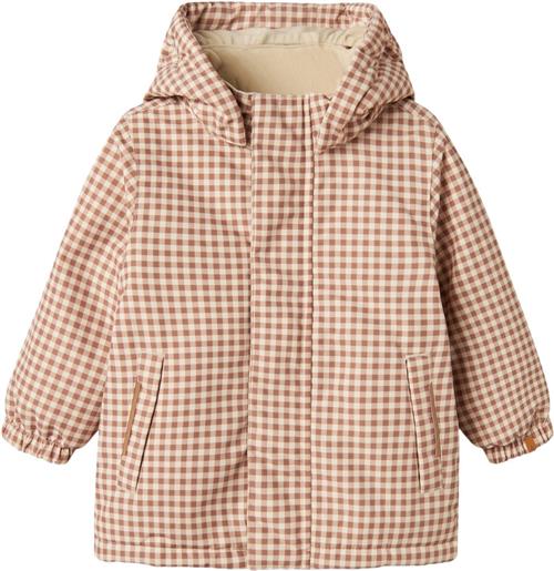 Lil' Atelier Nmflasnow10 Jacket AOP 1FO LIL Str 116 Piger - Sandshell Vinterjakker hos Magasin