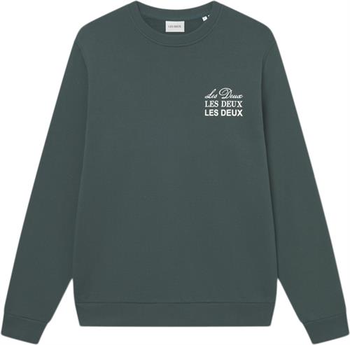 Se Les Deux Triple Sweatshirt Mand Pine Green/ivory Sweatshirts Str XL - hos Magasin ved Magasin