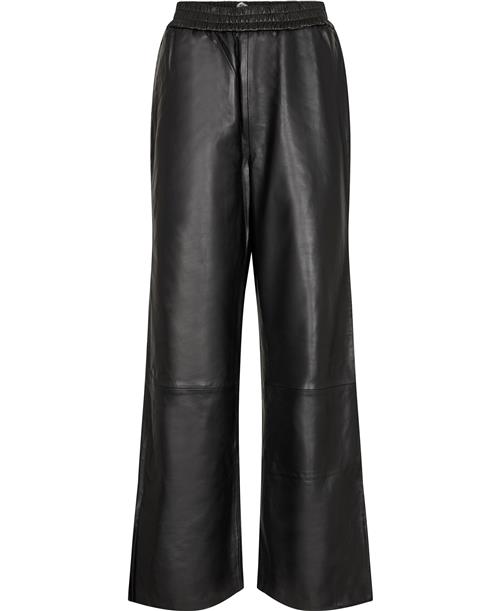 Se Magasin du Nord Collection Magasin Tana 2 LWG 100% Leather Pants Kvinde Black Læderbukser Str XXL Læder ved Magasin