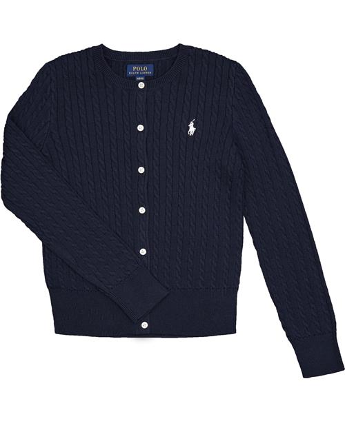 Polo Ralph Lauren Minicable Cotton Cardigan Str S Drenge - Blå Cardigans hos Magasin