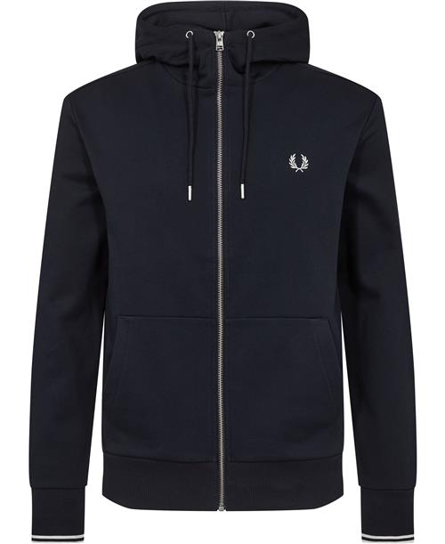 Fred Perry J7536 Mand Navy Hoodies Str XL - Bomuld hos Magasin